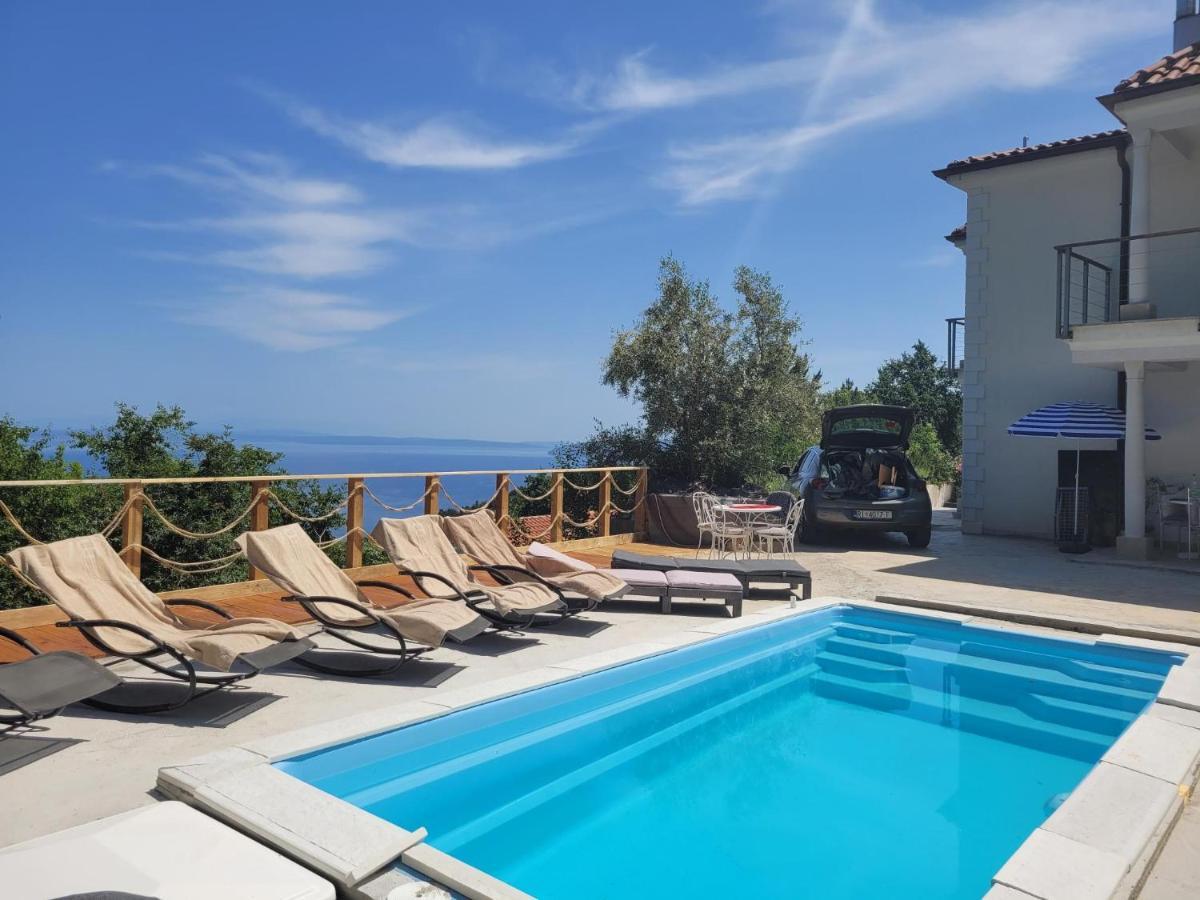 Ferienwohnung Mit Pool Kroatien Mit Meerblick Und Pool Lovran Buitenkant foto