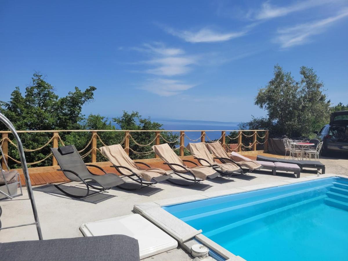 Ferienwohnung Mit Pool Kroatien Mit Meerblick Und Pool Lovran Buitenkant foto